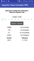 Capacitor Value Calculator captura de pantalla 2