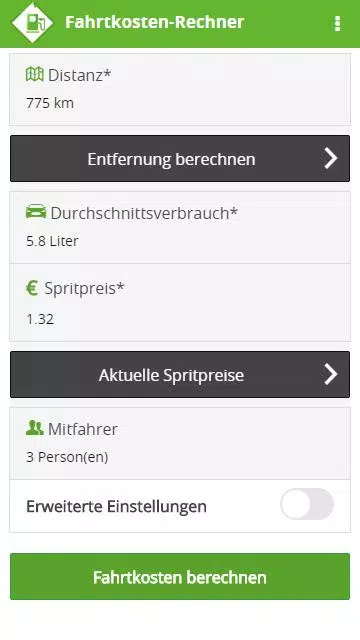 Fahrtkosten-Rechner APK für Android herunterladen