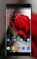 Theme for iBall Fab 2.6a  Red Rose Wallpaper poster