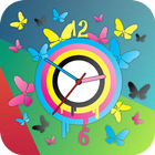 Butterfly Clock Live Wallpaper icono