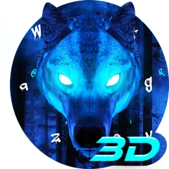 3D VR Live Ice Wolf Keyboard Theme APK 下載
