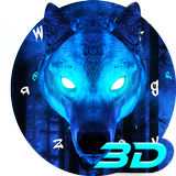 3D Ζωντανός λύκος από πάγο आइकन