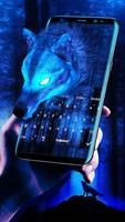 Ice Wolf 3D Keyboard Theme syot layar 2