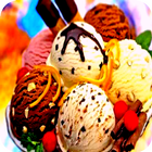 Delicious ice cream recipes. icon