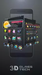download Tema Glass Tech 3D APK