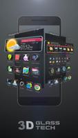 Glass Tech 3D Theme постер