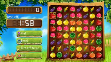 playing fruit and gems Affiche
