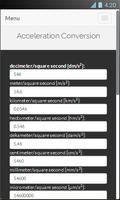 Acceleration Conversion capture d'écran 2