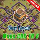 Top Base Maps for COC TH 8 New Update APK