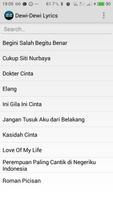 Lirik Lagu Musik & Video Dewi-Dewi Ekran Görüntüsü 1
