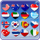 Flags and  National Anthems Song Zeichen
