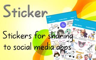 Line Stickers-poster