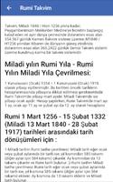 Rumi Takvim capture d'écran 2