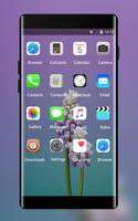 Theme for iPhone X: Purple Flower Icon Packs screenshot 1