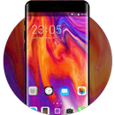Theme for iPhone X: Color Fire Wallpaper HD APK