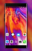 Theme for iPhone X: Color Fire Wallpaper HD Affiche