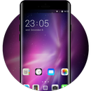 Theme for iPhone X: Purple Neon Wallpaper HD APK