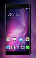 Theme for iPhone X: Purple Neon Wallpaper HD poster
