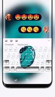 Keyboard for iPhone 7 white Emerald poster
