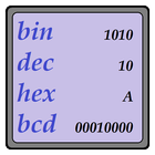 Numeral systems, bin-dec-hex icon