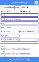 Kvadratická rovnice screenshot 1