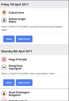 2017 IPL Schedule & live score تصوير الشاشة 1
