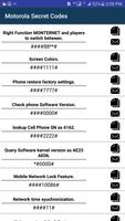 Secret Codes of Motorola capture d'écran 2