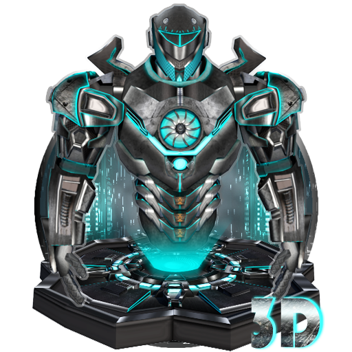 3d neon iron hero theme