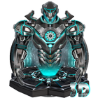 3d neon iron hero theme ícone