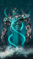 3d neon iron hero theme Cartaz