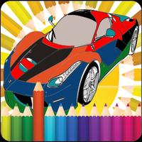 Coloring cars الملصق