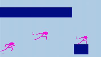 Pink Stickman Parkour Cartaz