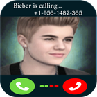 fake call from justin bieber icône