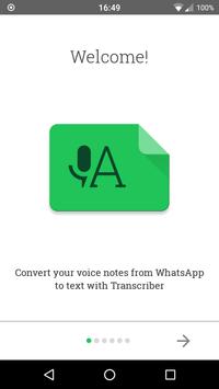 Transcriber for WhatsApp poster