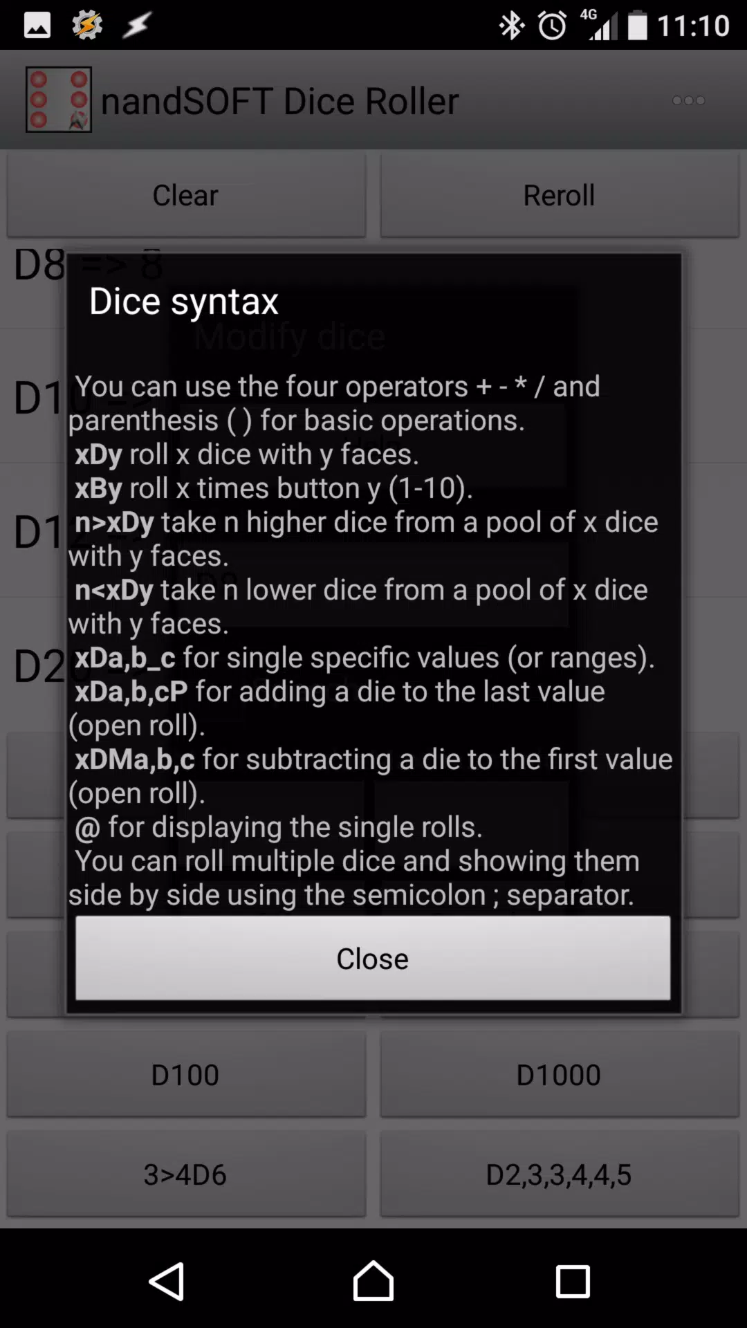 DiceRoller by nandSOFT