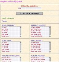 برنامه‌نما Coniugatore di verbi inglesi عکس از صفحه