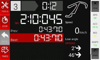 RaceTime - GPS lap timer FULL اسکرین شاٹ 2