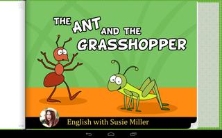 Ant and Grasshopper Storybook الملصق