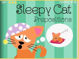 Sleepy Cats Prepositions Affiche