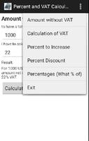 Percent and VAT Calculator capture d'écran 1