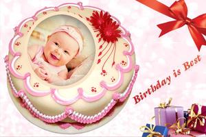 Birthday Cake Photo Frame captura de pantalla 1