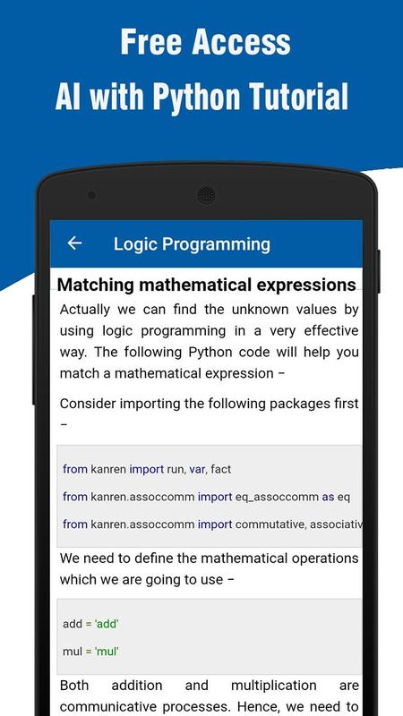 AI with Python Tutorial for Android - APK Download