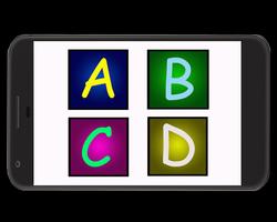 English Alphabet ABCD Learning poster