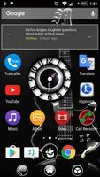 Black Clock Widget Affiche