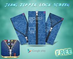 Jeans Zipper Lock Screen poster