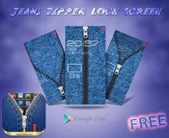 Jeans Zipper Lock Screen screenshot 1