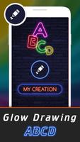 Glow Drawing ABCD الملصق