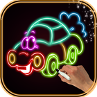 Glow Drawing Cars biểu tượng