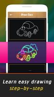 Glow Drawing Cars ảnh chụp màn hình 1