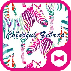 download Colorful Zebras Theme +HOME APK